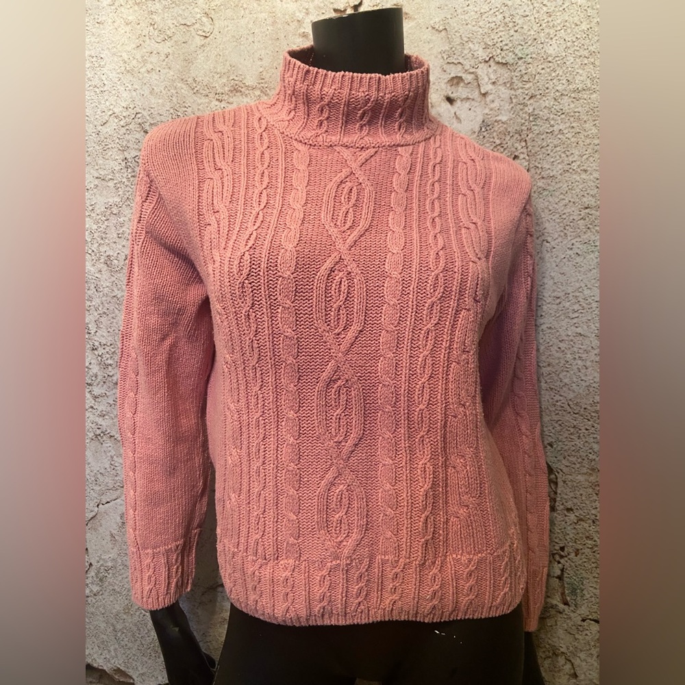 Cotton Country Bubblegum Pink Cable Sweater